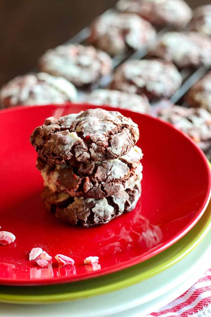 Chocolate Peppermint Crinkle Cookies A Baker's House