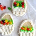 Easter Cookies in the shape of Easter Basket