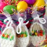 easter basket cookies in plastic treat bags