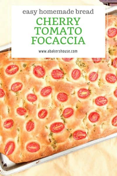 Easy homemade bread recipe for cherry tomato focaccia