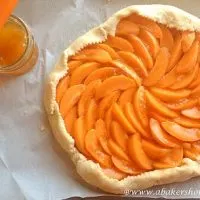 apricot galette before baking