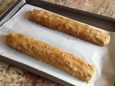 two logs of dough for hermit bars