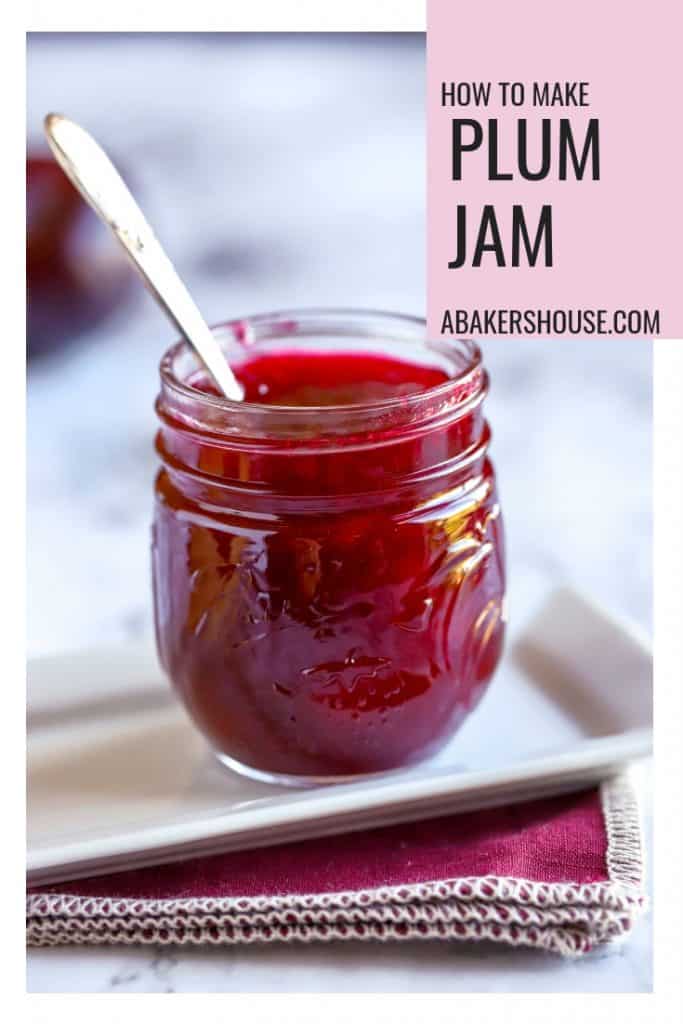 Pinterest photo for how to make homemade plum jam