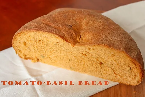 Homemade tomato basil bread