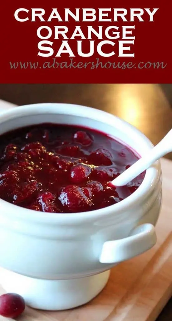 Bowl of cranberry orange sauce