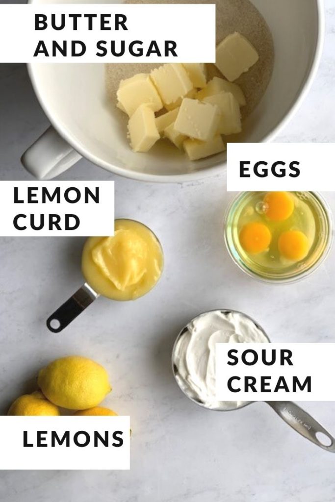 wet ingredients for lemon cake batter