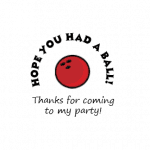 bowling party printable image for label