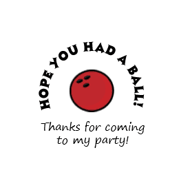 bowling party printable image for label