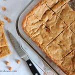 Butterscotch Blondies made in a 9 by 13 pan