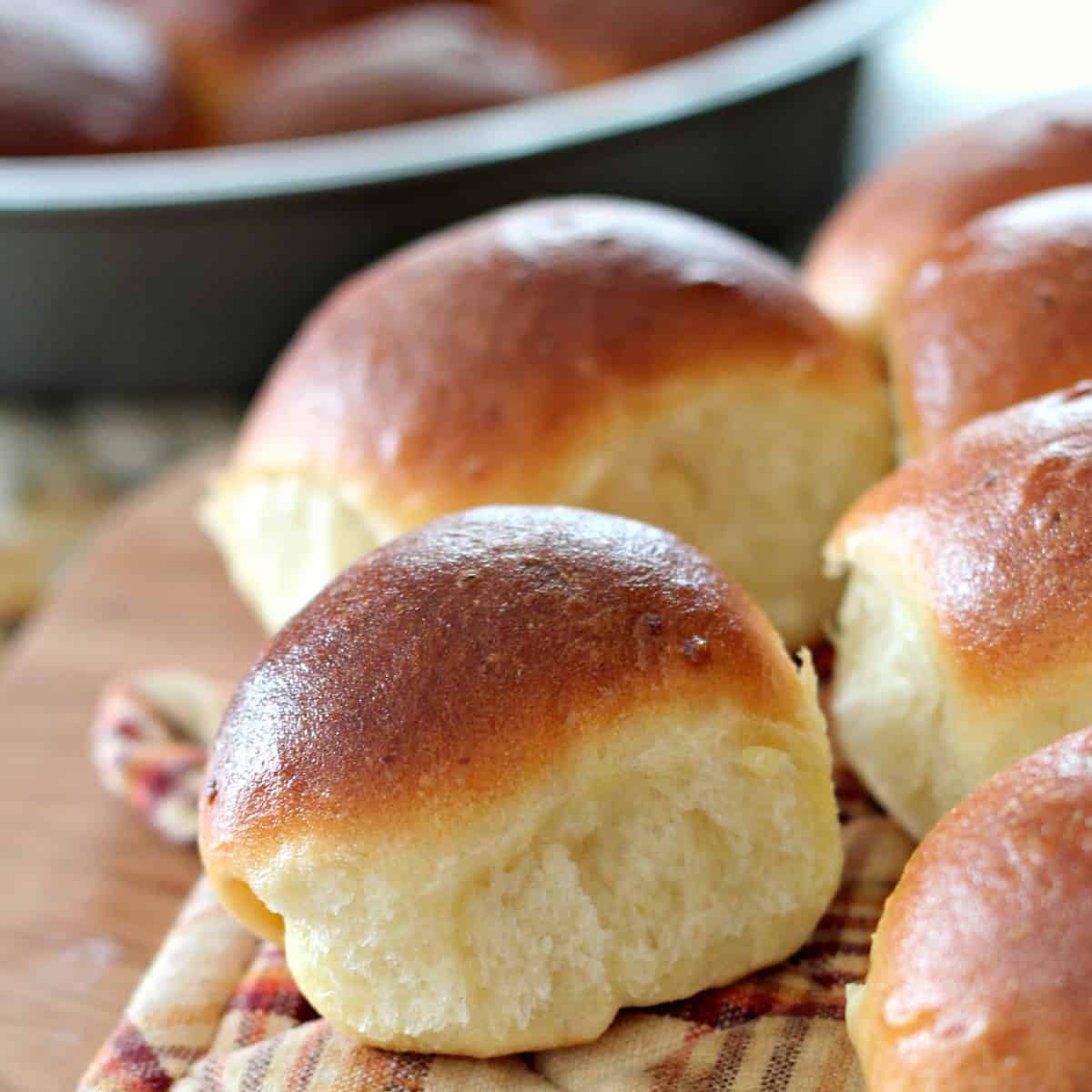 two small potato rolls