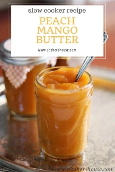 Peach mango butter in mason jars