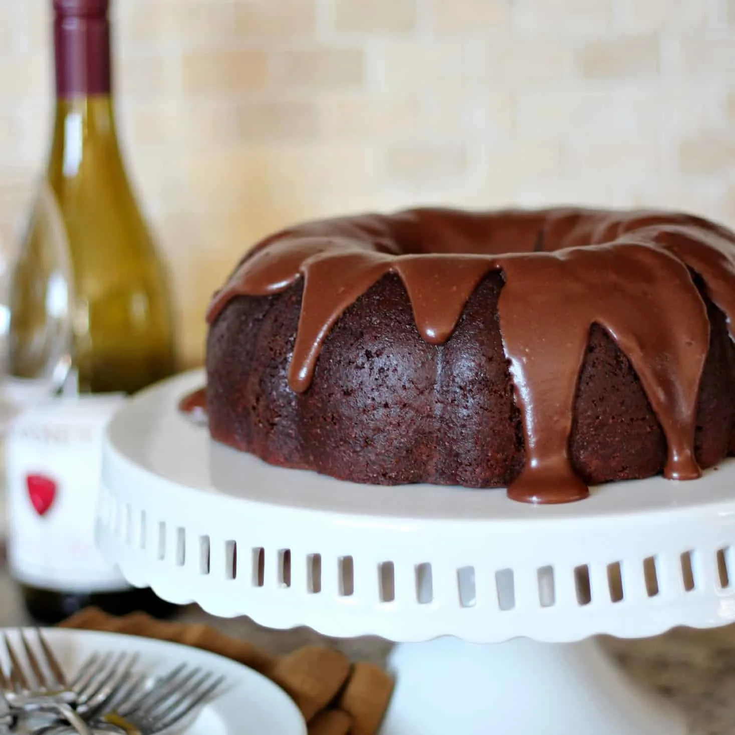 chocolate and wine bundt cake