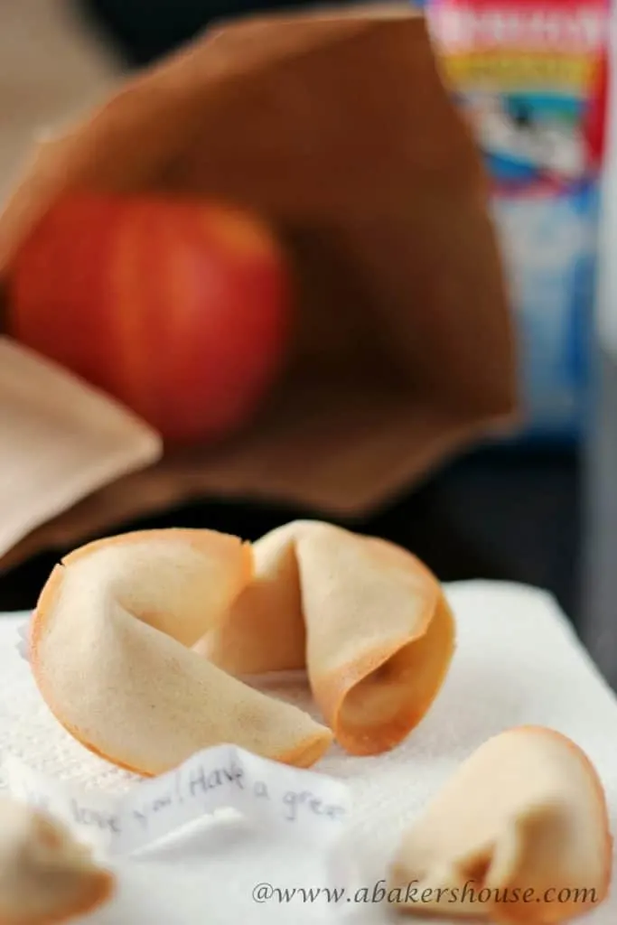 Homemade fortune cookies with personalized messages