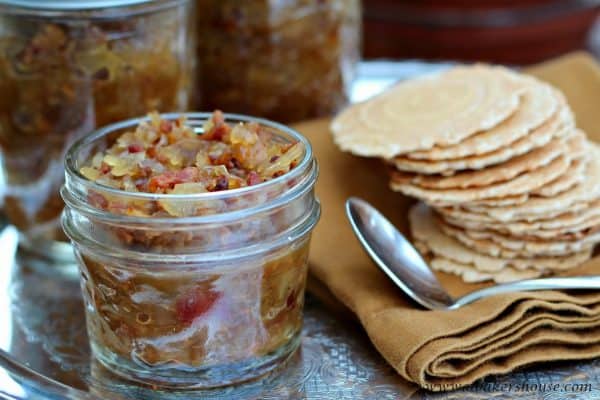 Onion bacon jam made in the crock pot