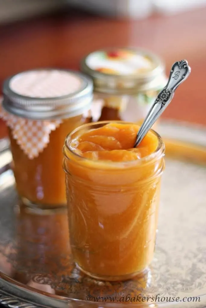 peach mango butter made in the Crock Pot