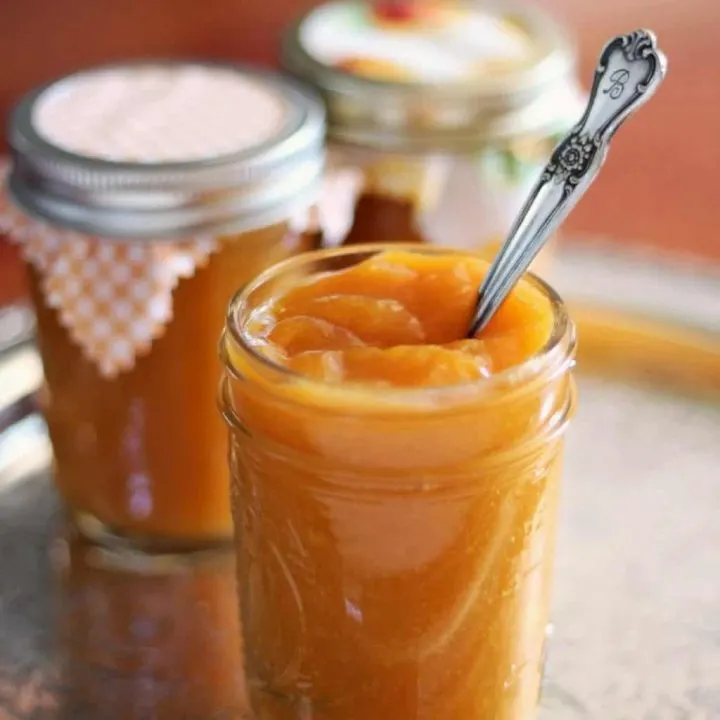 peach mango butter made in the Crock Pot