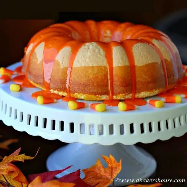 candy corn Bundt cake