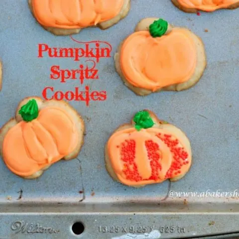 Pumpkin Spritz Cookies