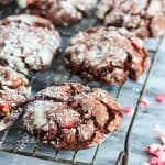 Chocolate Peppermint Cookies on a wire rack
