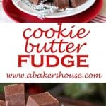 Plates of cookie butter fudge