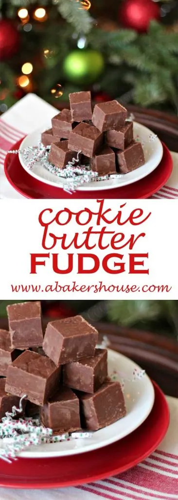 Plates of cookie butter fudge