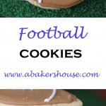 Football cookies with royal icing