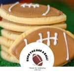 Pinterest photoof decorated football sugar cookies and free printable