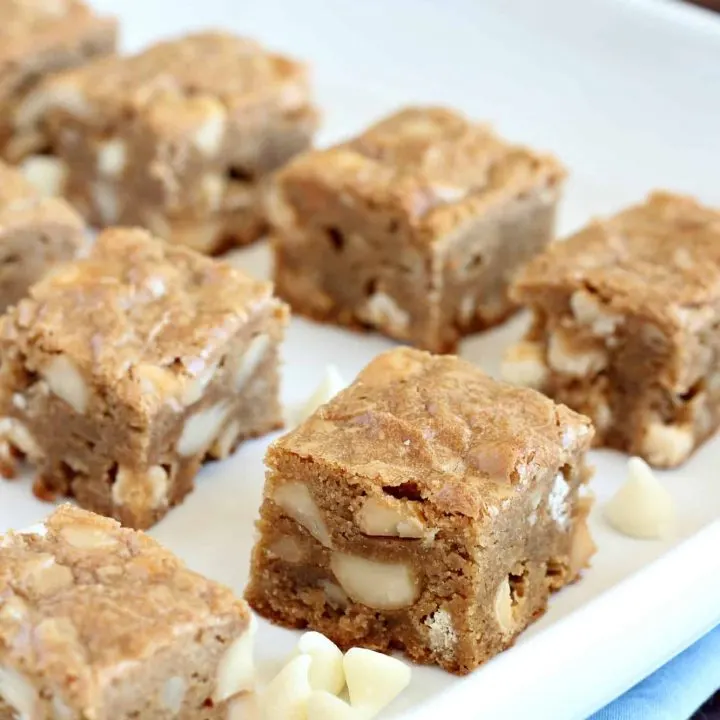 White Chocolate and Macadamia Nut Blondies