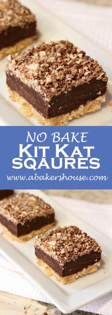 no bake kit kat squares