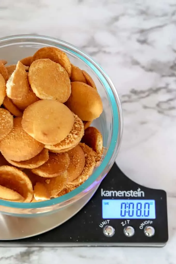Cookies weighed out 8 ounces on kitchen scale