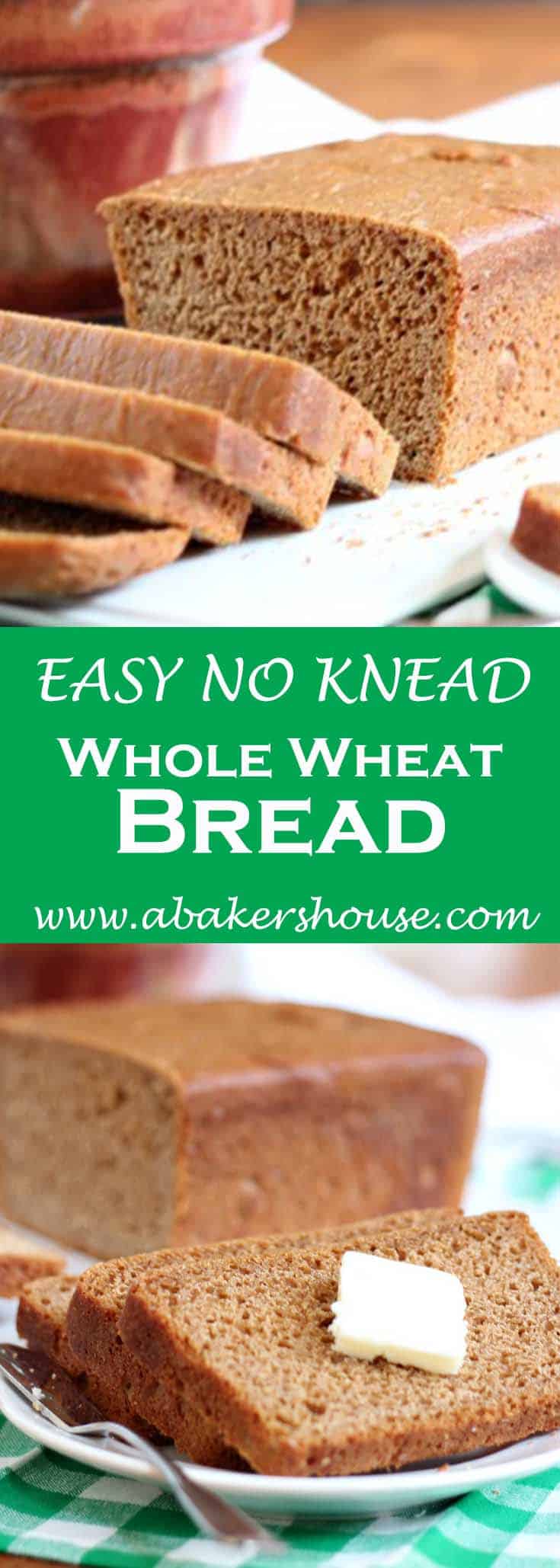 Easy No Knead Whole Wheat Bread A Baker's House