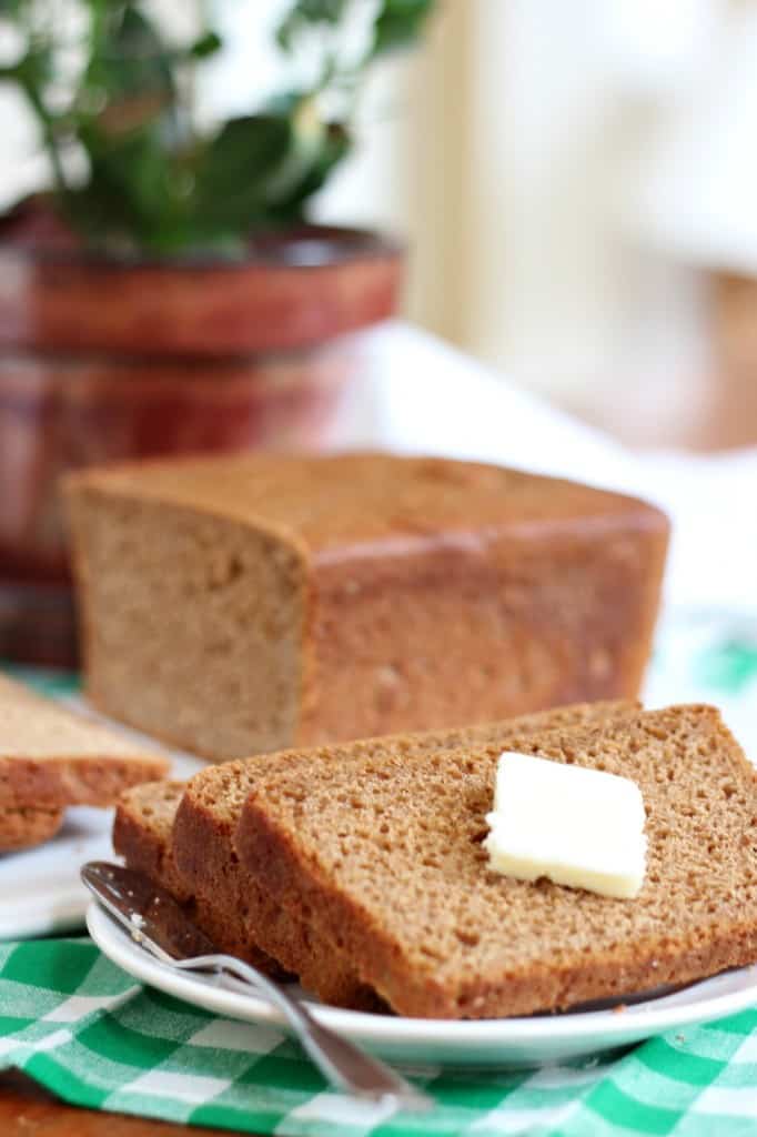 Loaf of homemade wheat bread