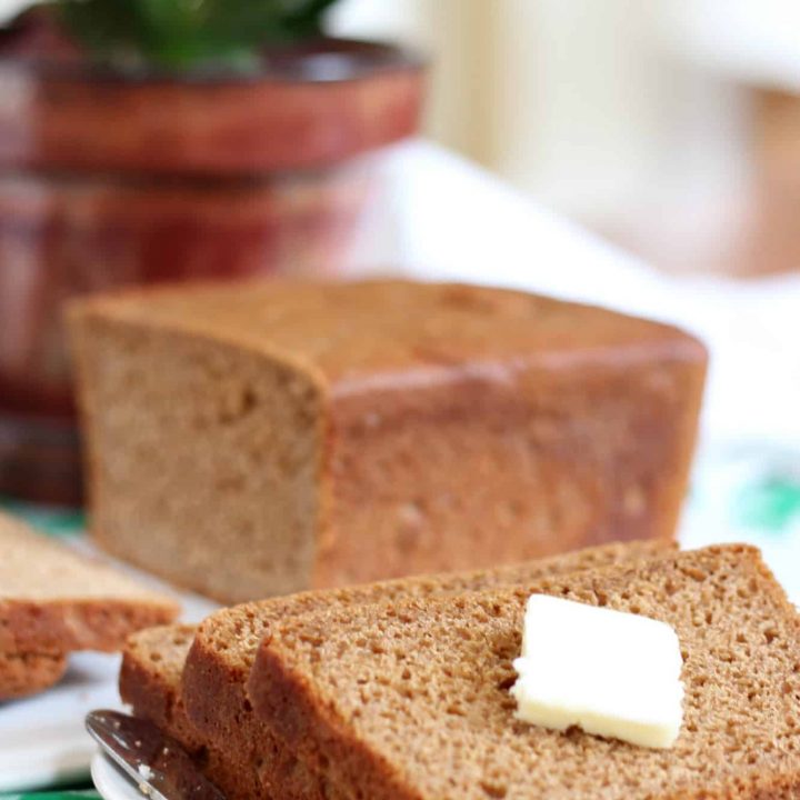 Loaf of homemade wheat bread