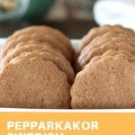 Pinterest image for ginger cookies pepparkakor