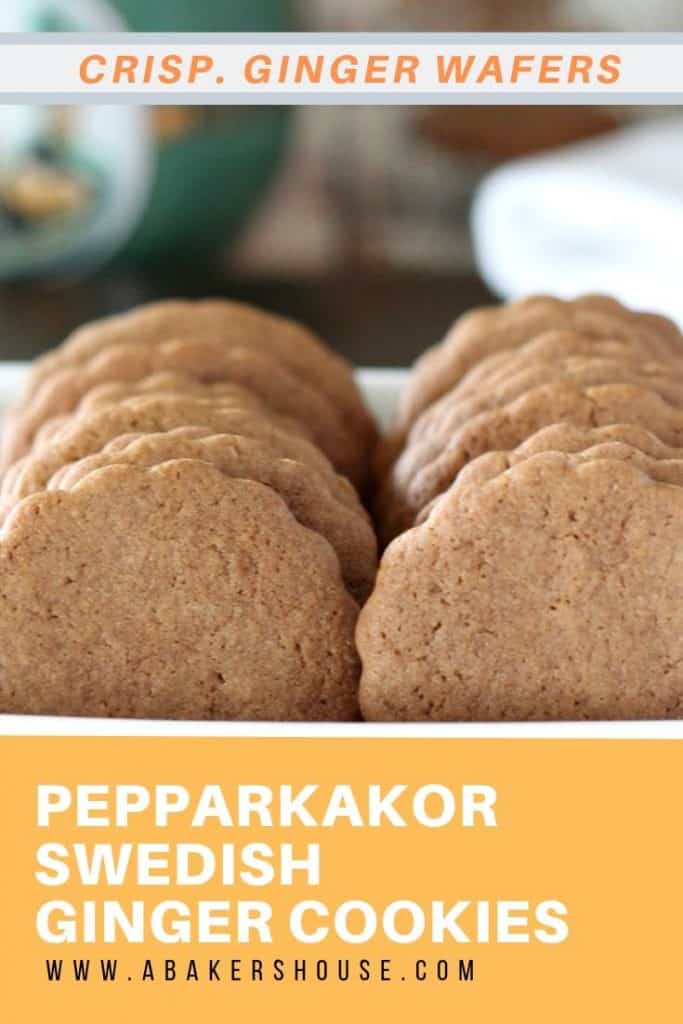 Pinterest image for ginger cookies pepparkakor