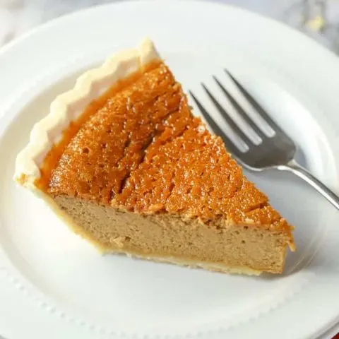 slice of gluten free pumpkin pie