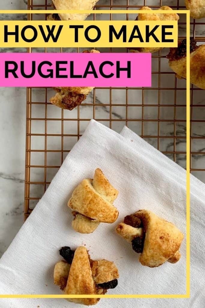 Pinterest photo of making rugelach
