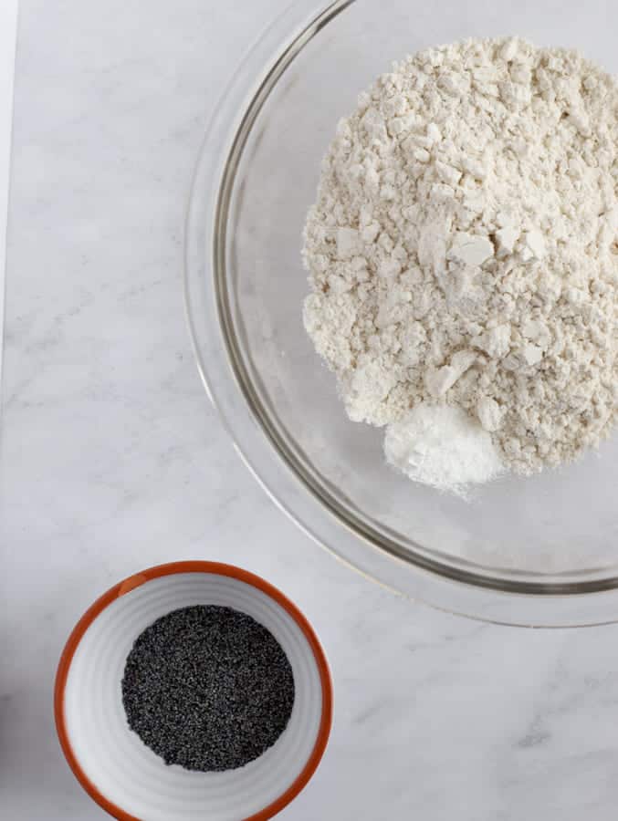 Dry ingredients for poppy seed bread