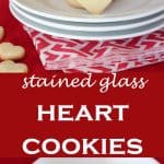 Pinterest photos for stained glass cookies in heart shapes