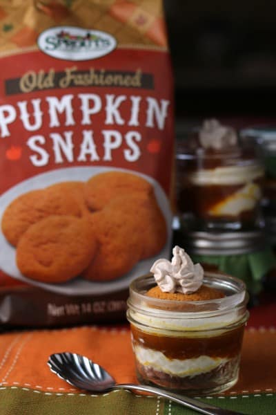 pumpkin snaps with mason jar icebox cake