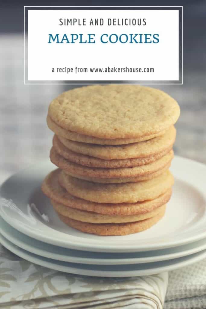 Pinterest image for maple cookies