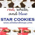 red, white and blue cookies