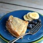 crepe on a blue plate