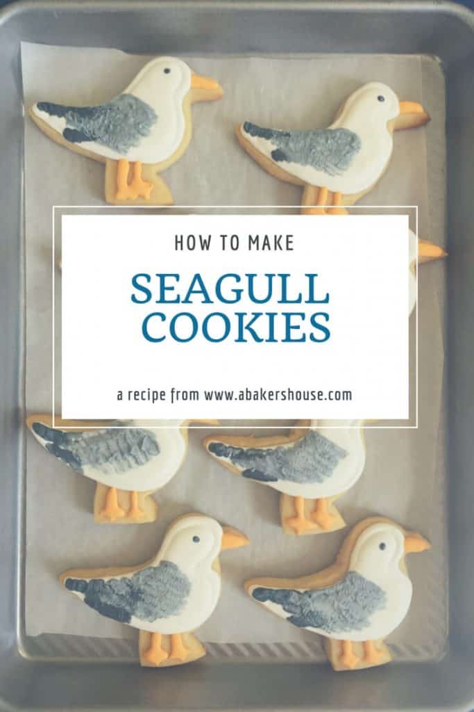 Decorated seagull cookies