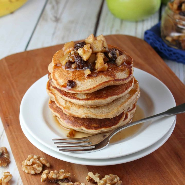 Whole Wheat Banana Walnut Pancakes