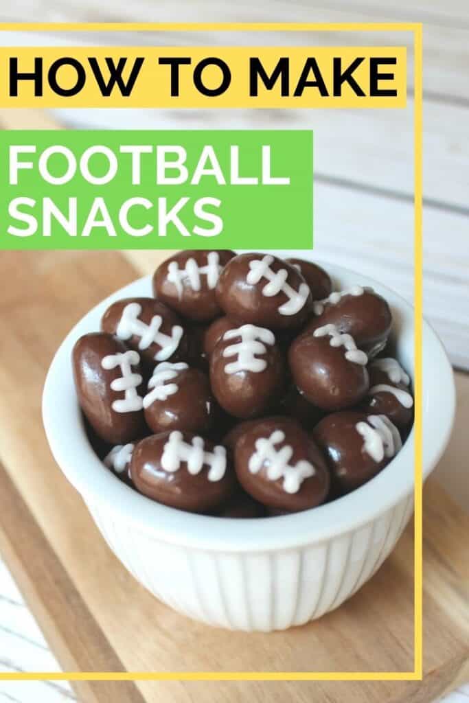 Football decorated chocolate almonds
