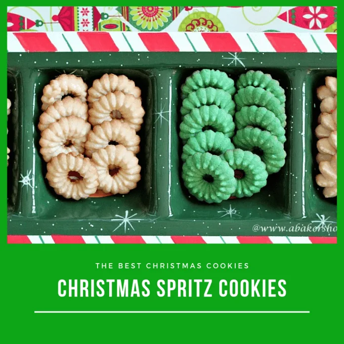 Spritz cookies make a lovely holiday cookie display