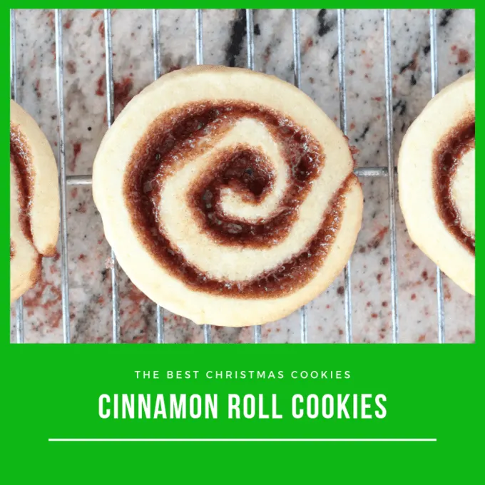 Square photo of cinnamon roll cookie