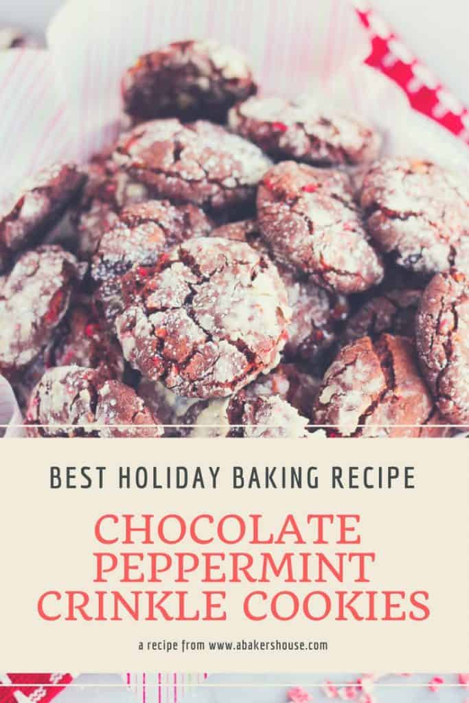 Holiday Chocolate Peppermint Crinkle Cookies