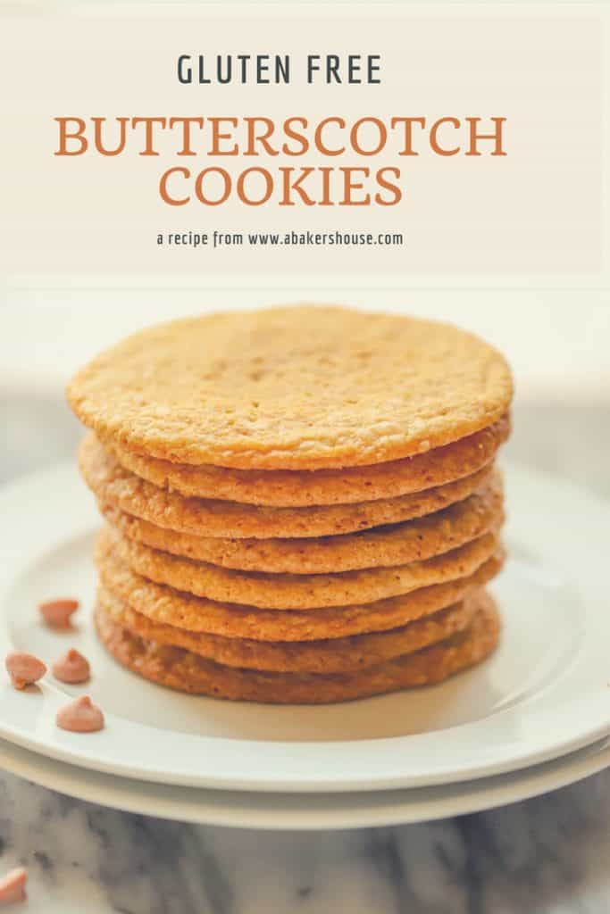 Gluten Free Butterscotch Cookies | Classic butterscotch flavors in this simple cookie from www.abakershouse.com